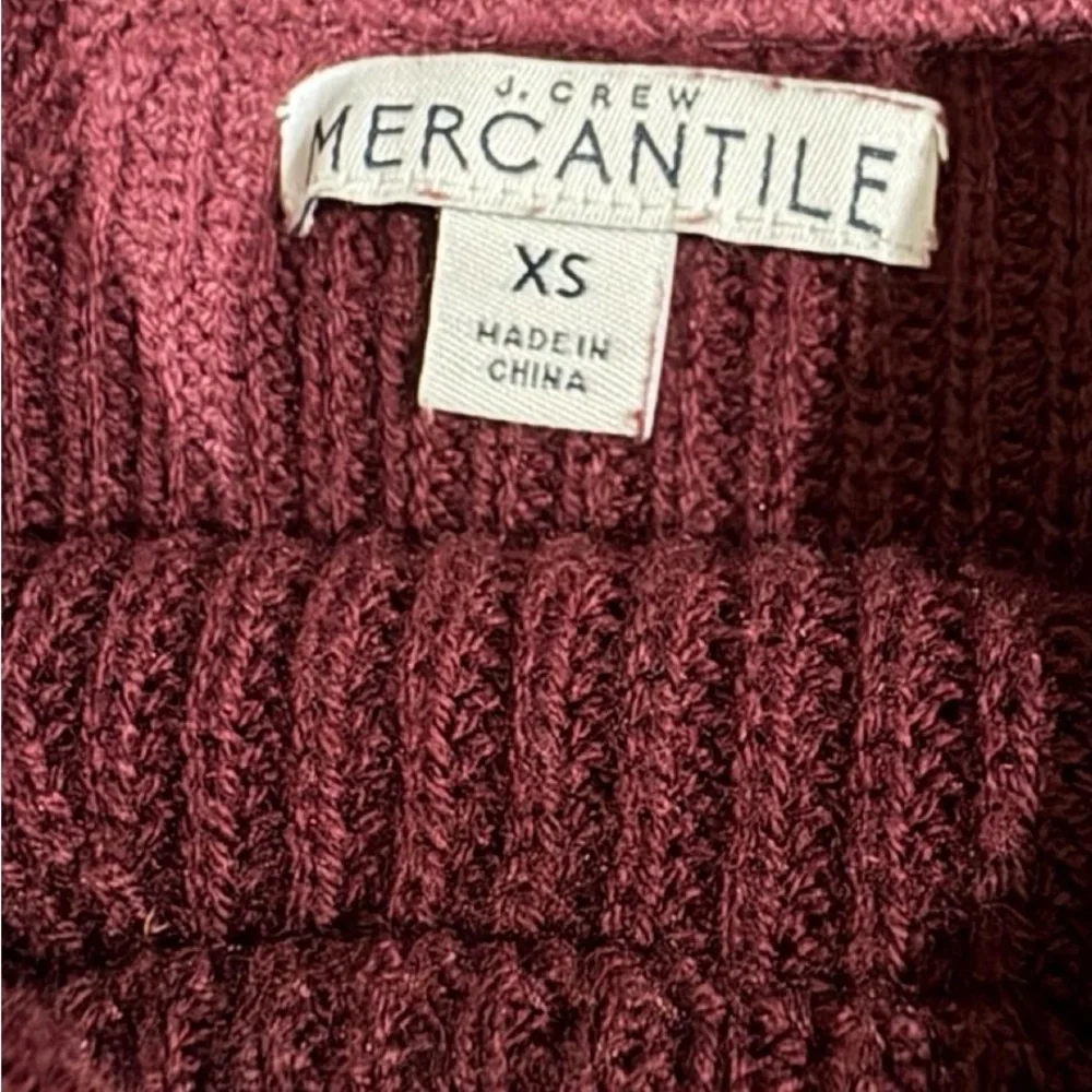 J Crew Merchantile burgundy sweater with bow detail. XS. Excellent condition